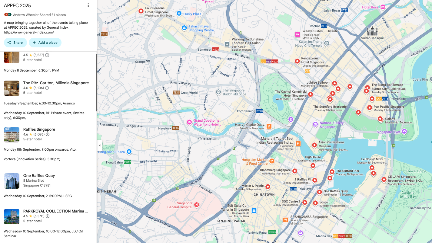 APPEC 2025 Event List & Map | General Index