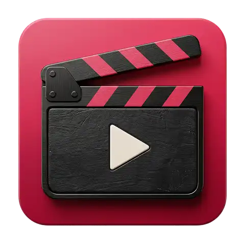 A red and black icon with a black and white arrow.