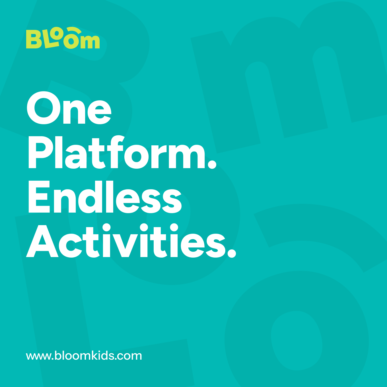 A text graphic saying ‘One Platform. Endless Activities.’