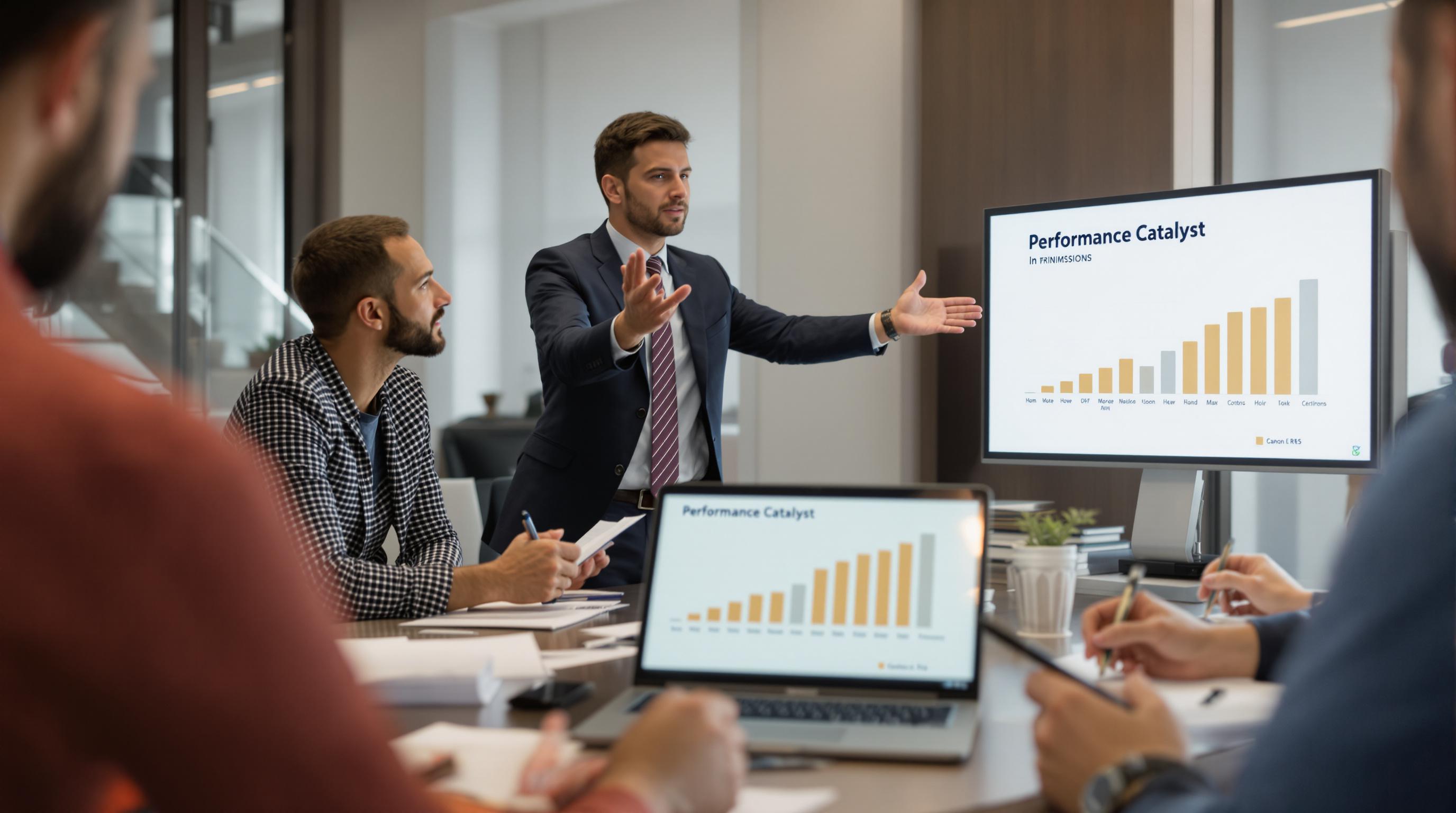 Manager explains incomplete progress charts to engaged team members