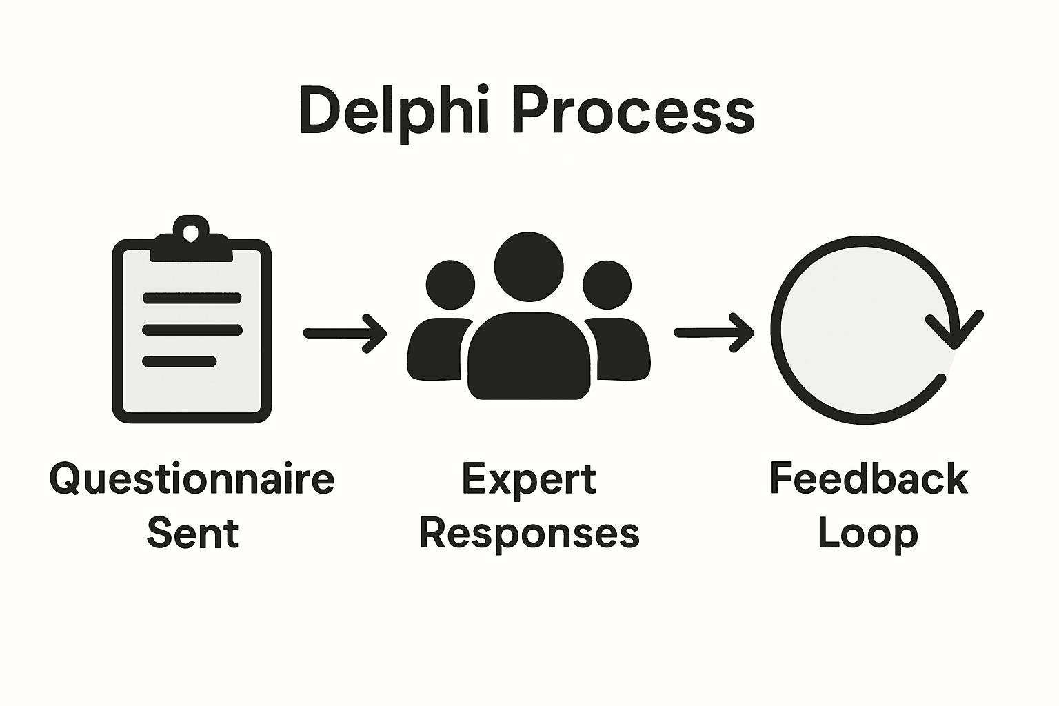 Infographic of Delphi Technique process steps
