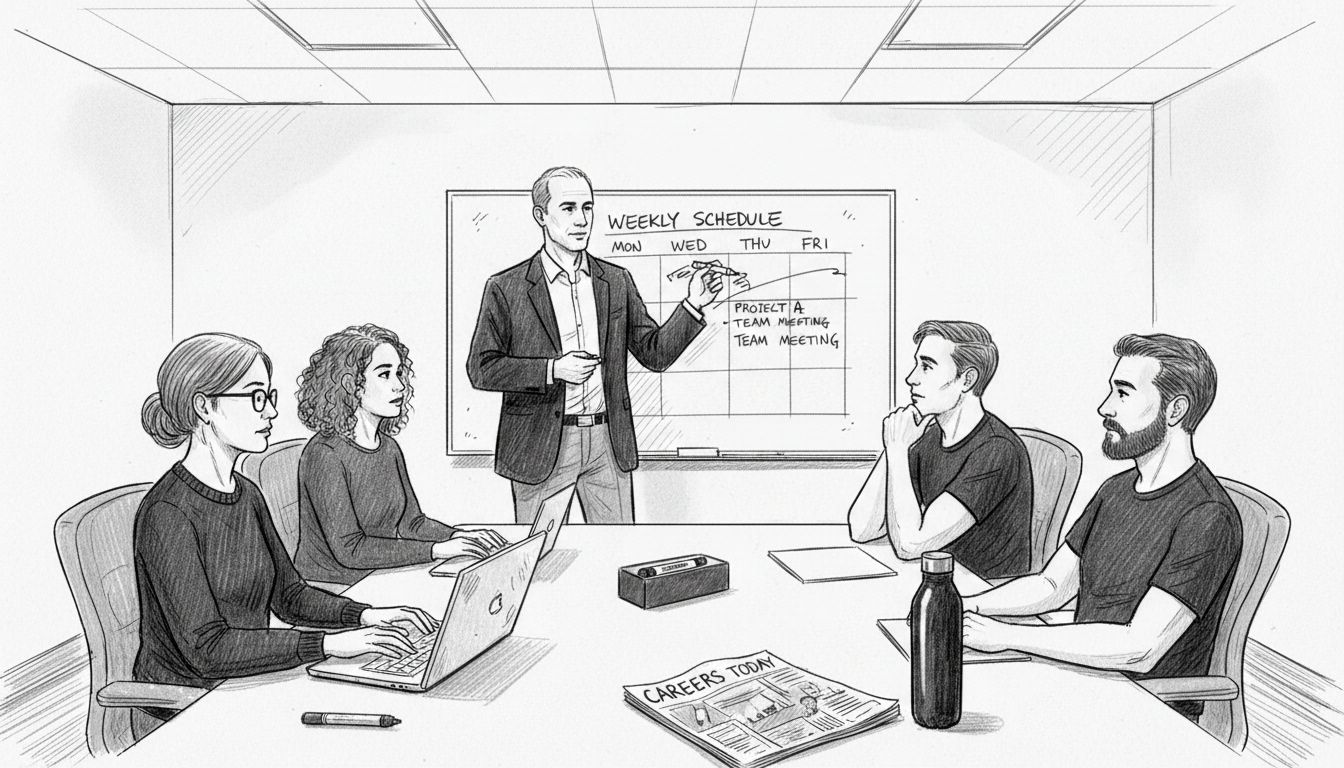 Manager coaching team after reducing admin work