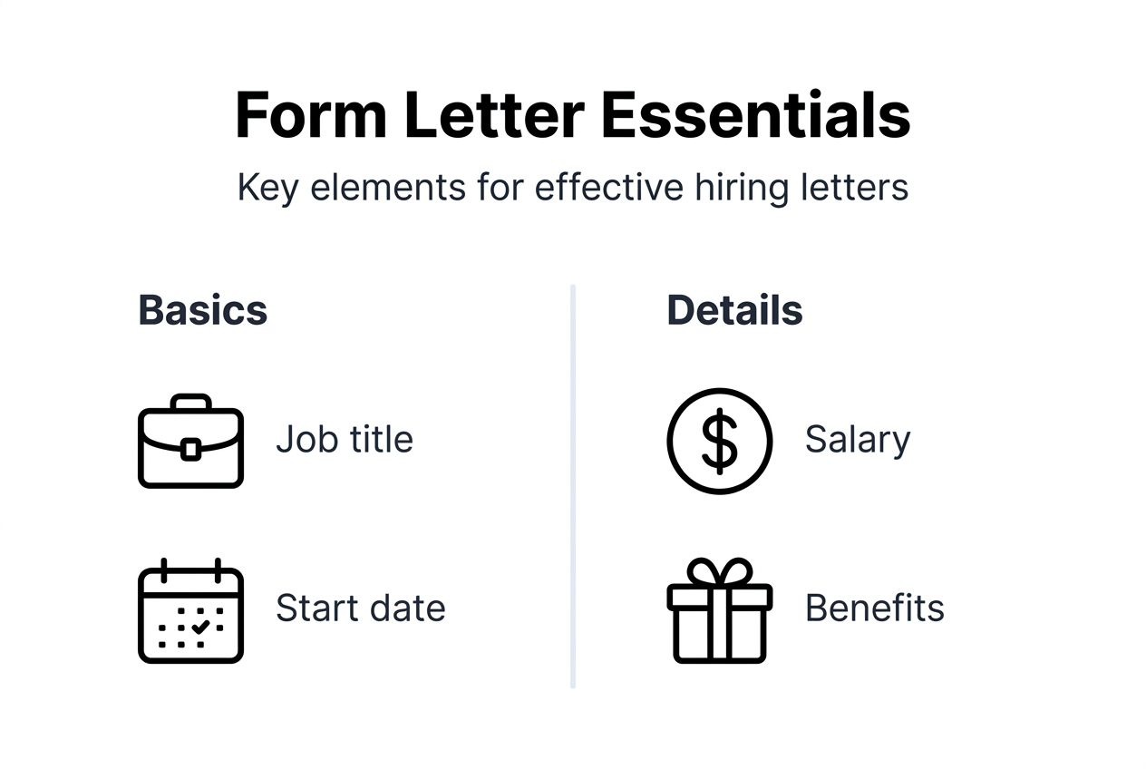 Infographic showing form letter key elements