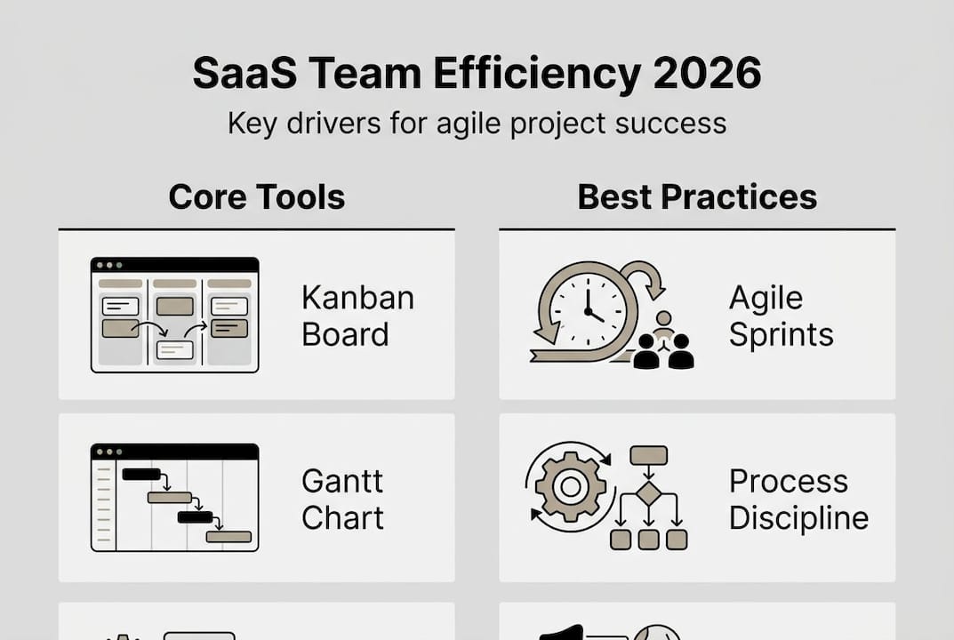 Infographic SaaS team efficiency tools practices