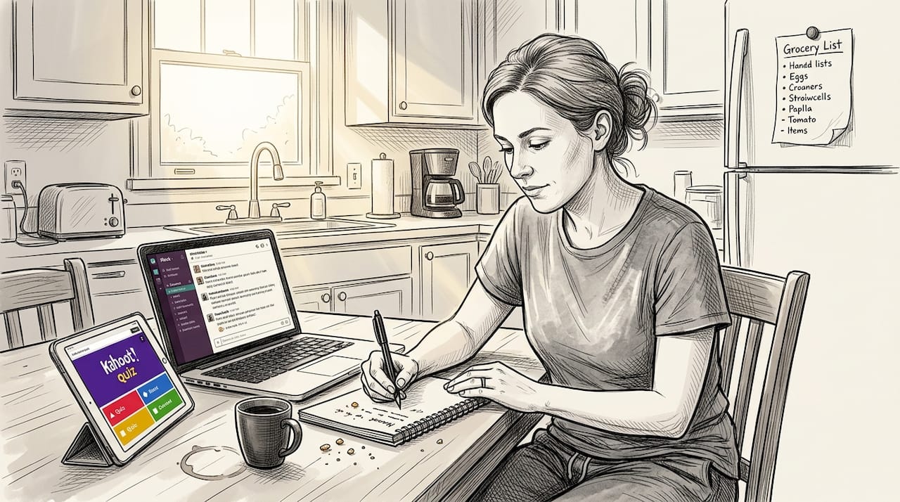 Team member uses familiar virtual tools