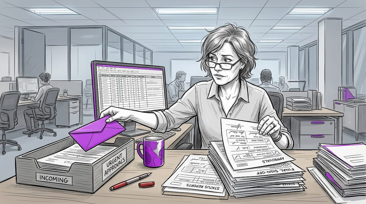 Manager overwhelmed by inefficient paper approvals
