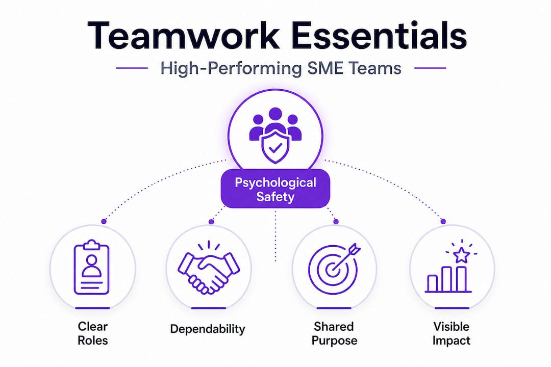Infographic of high-performing teamwork essentials