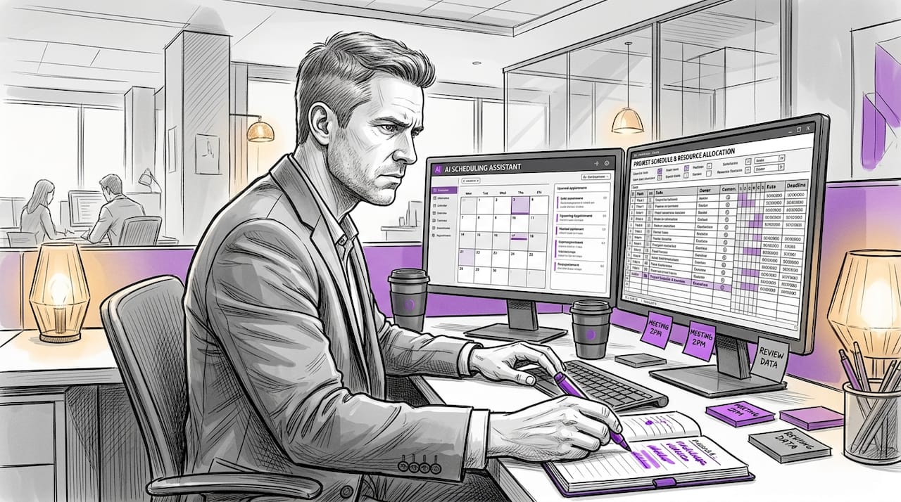 Person using AI tool for workflow tasks