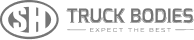 Logo of SH Truck Bodies with tagline Expert the Best.