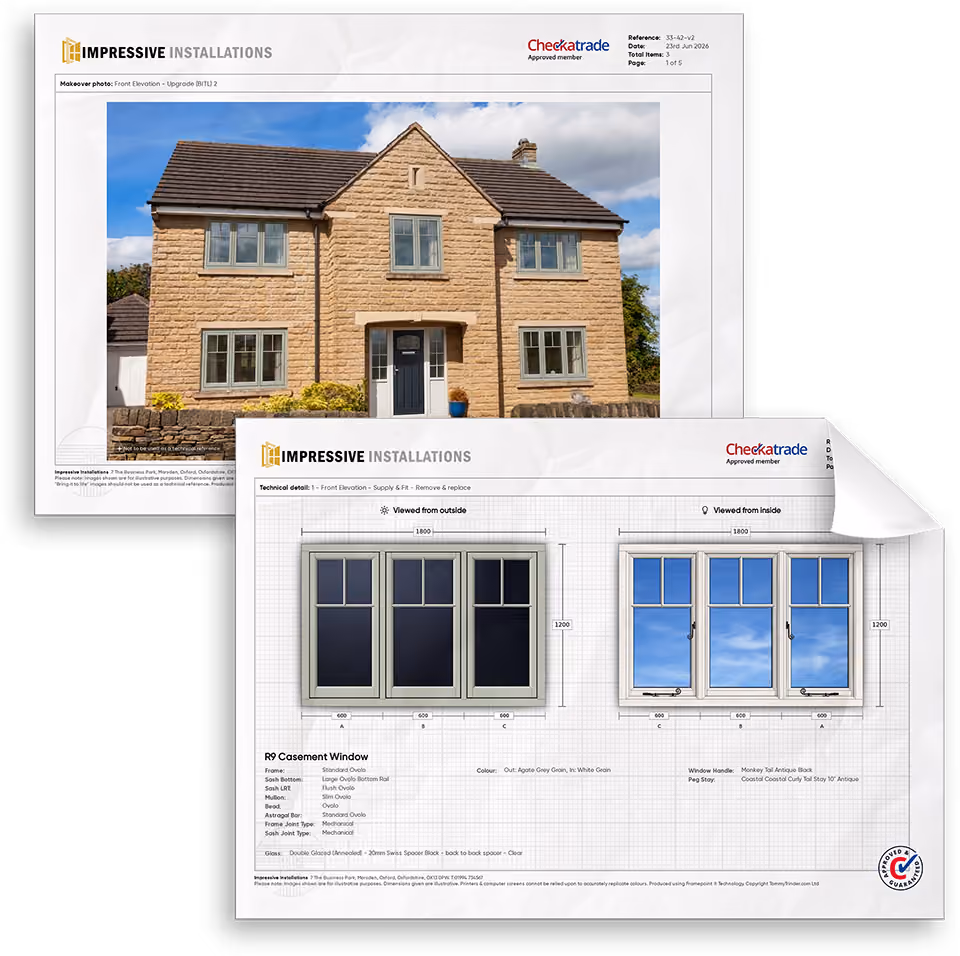 Examples of Window and Door Design Visualisation in Quote