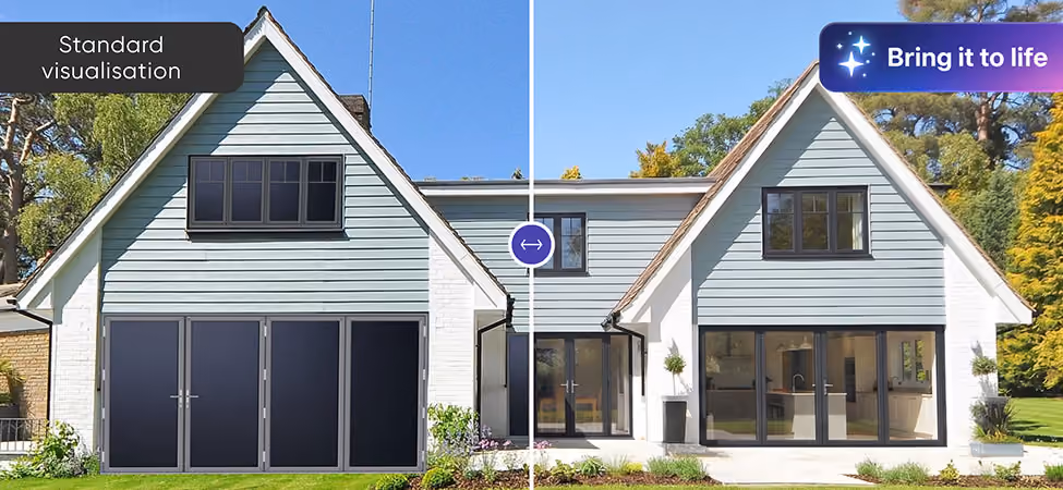 Before and after window and door visualisation