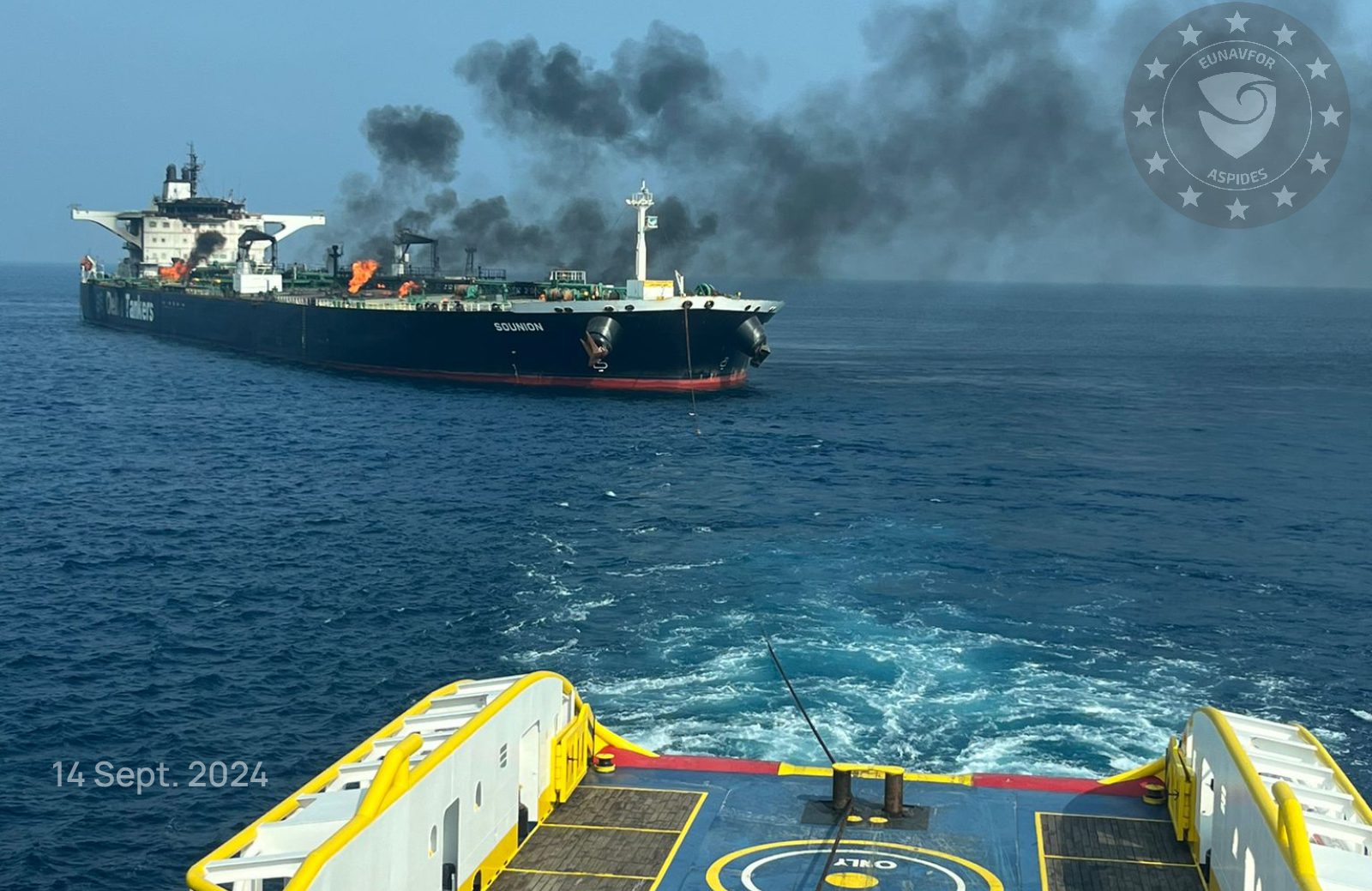 M/T Sounion Continues to Burn as Houthi Attacks Resume in Red Sea