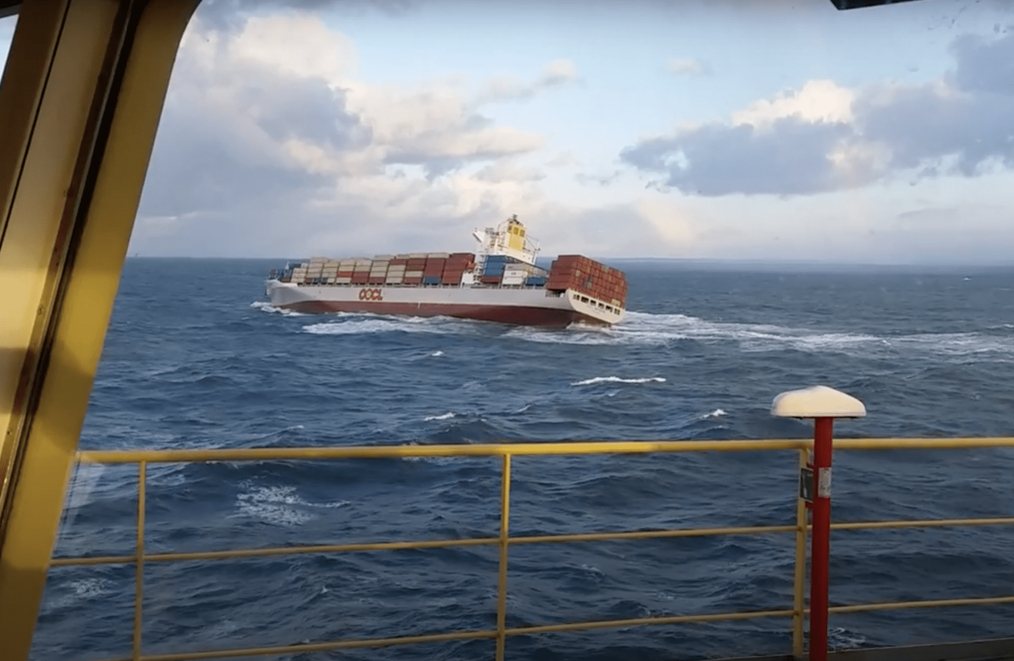Viral Video of OOCL Containership’s Wild Ride Resurfaces, Highlighting the Dangers of Parametric Rolling