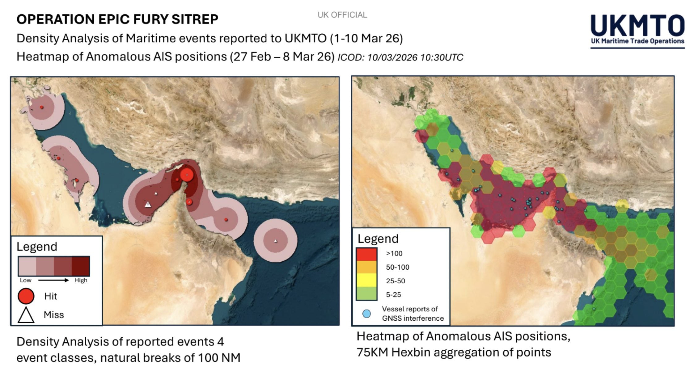 Electronic Fog of War: GPS Spoofing Distorts Ship Traffic Near Hormuz
