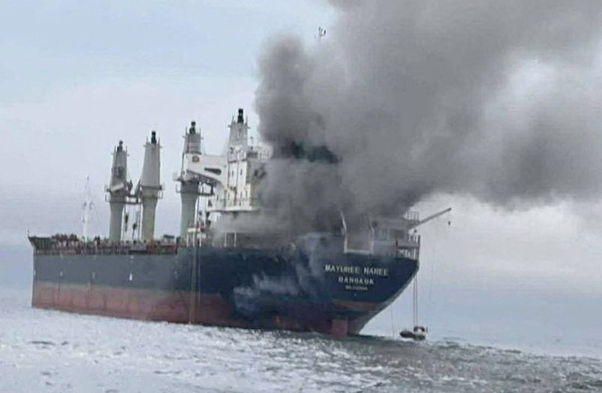 Three Crew Missing from Thai Cargo Ship Hit in Hormuz