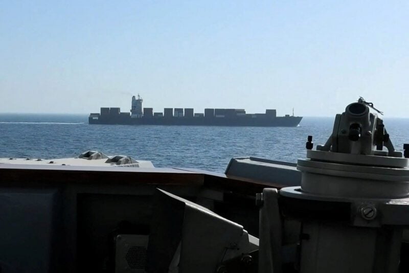 U.S. Navy Helicopter Fires on Panama-Flagged Containership in Gulf of Oman in Blockade Enforcement