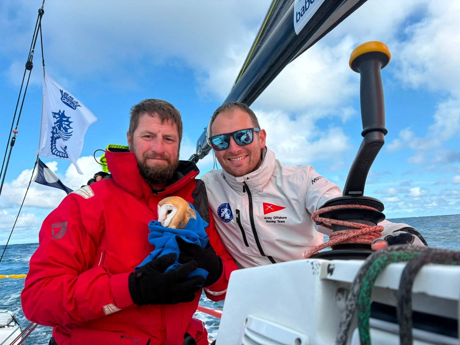 British Army Sailors Rescue Exhausted Owl 70 Miles Out To Sea