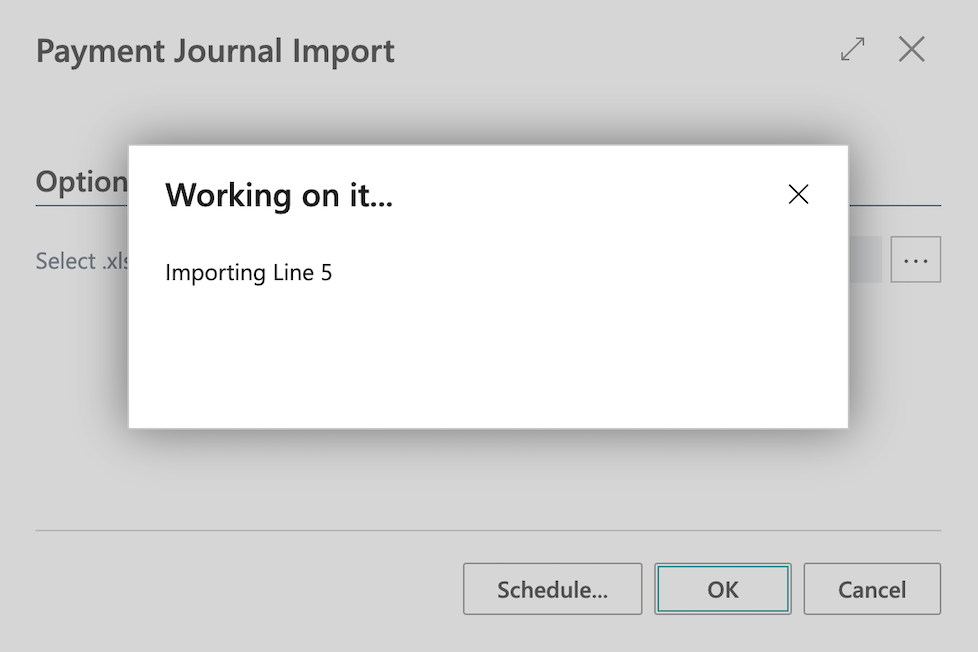 Payment Journal Import processing