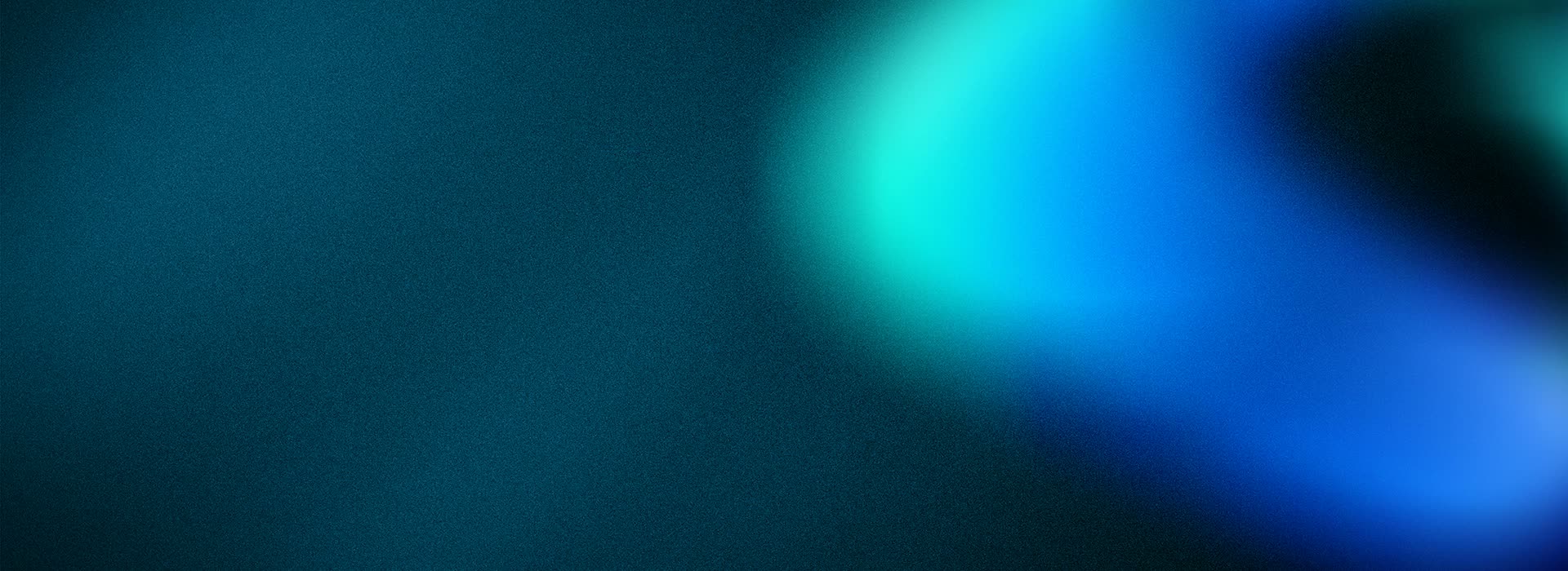 Fundo azul escuro com um gradiente ciano e azul luminoso à direita.