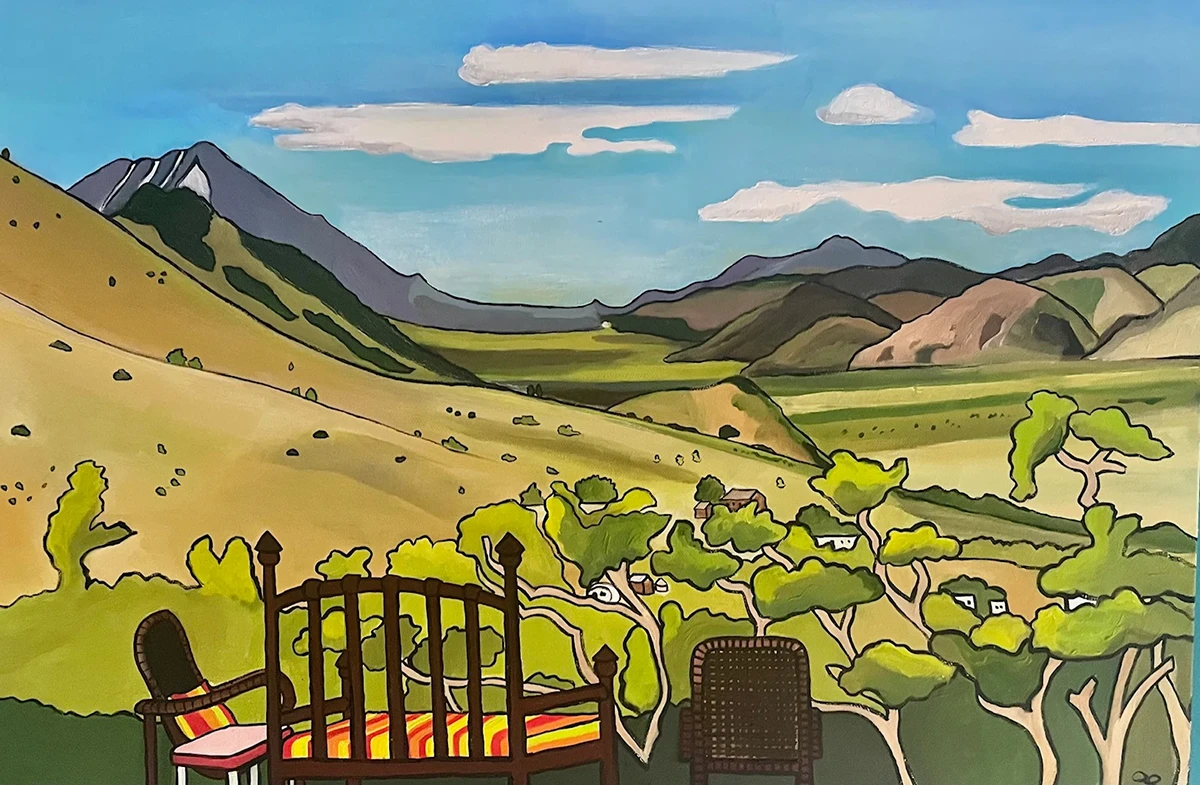 Gemälde einer Landschaft