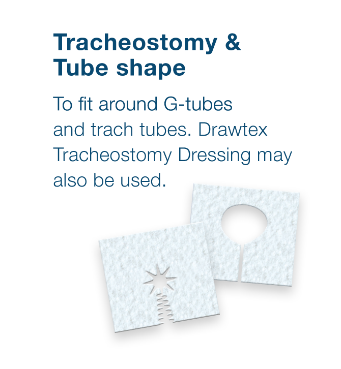 Tracheostomy and tube Drawtex for G-tubes and trach sites
