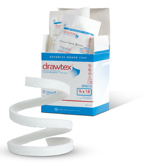 Drawtex rope for tunneled wounds and areas