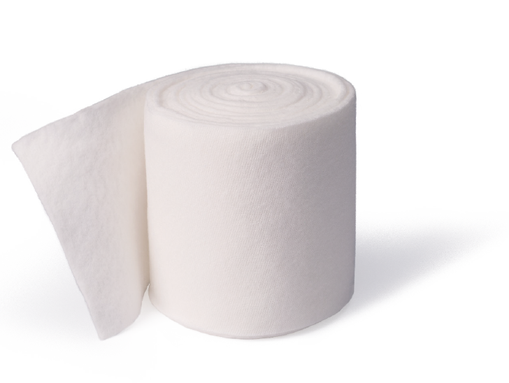 A roll of drawtex hydroconductive wound dressing
