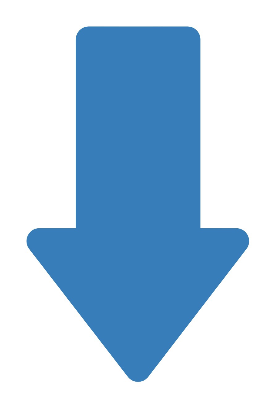 a simple blue down arrow