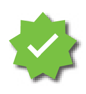 a green checkmark