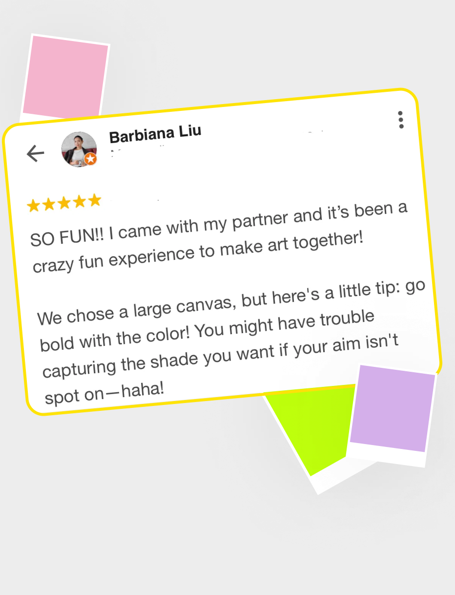 Review from Barbiana sharing how fun the Shot of Art date was