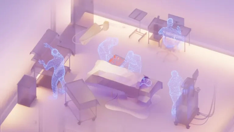 Animated image of an operating room