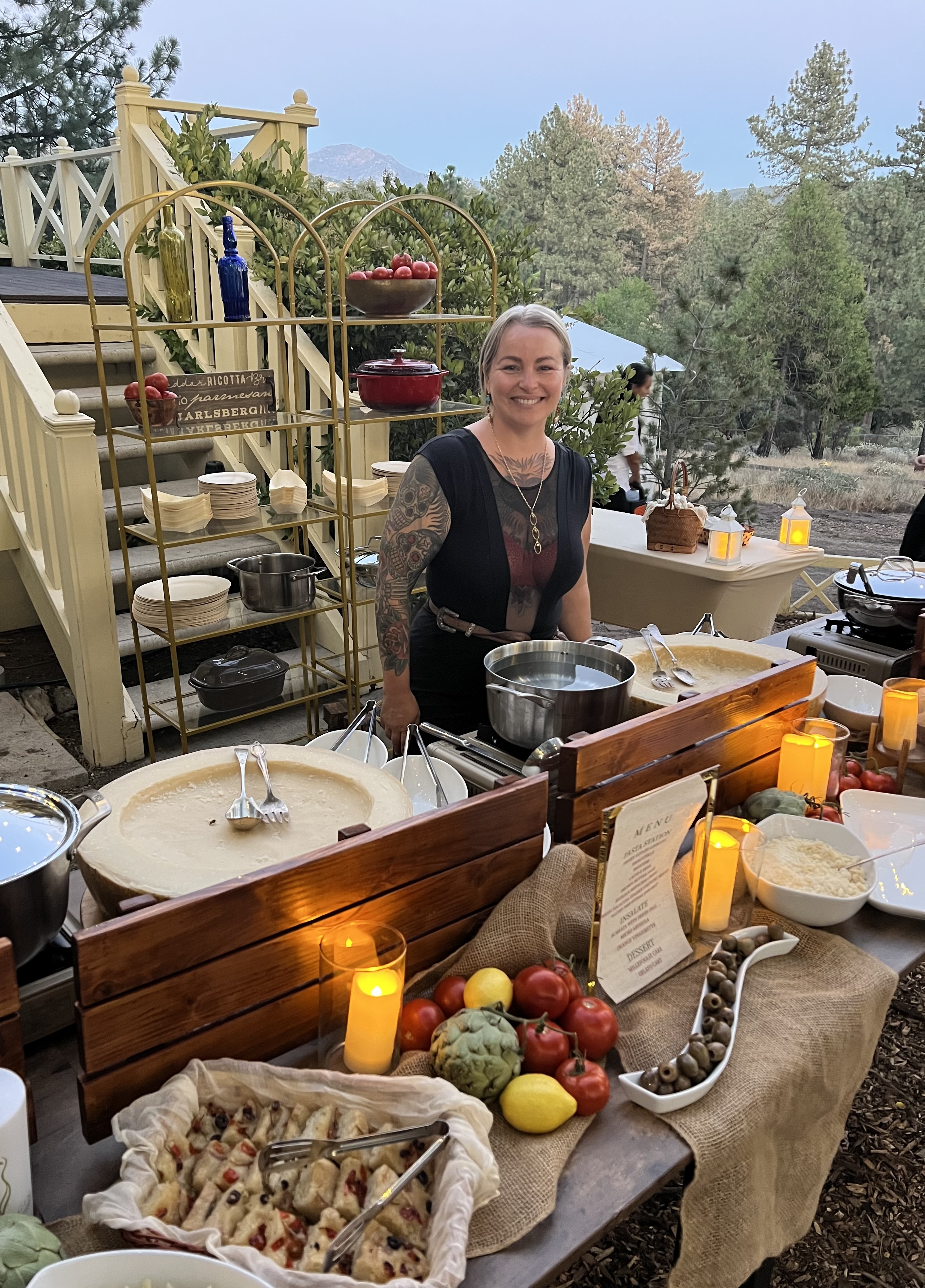 chef joann pasta station in Idyllwild