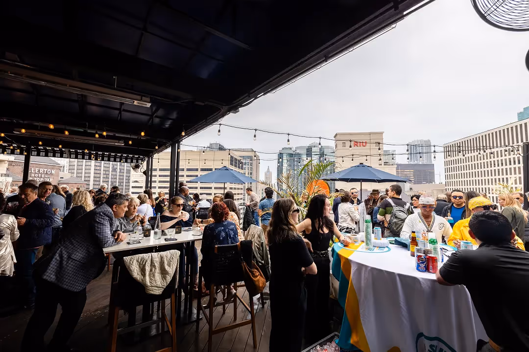Image of a rooftop event at The 101 restaurant