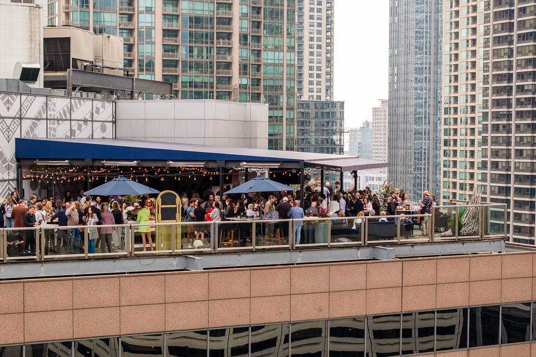 Image of a rooftop event at The 101 restaurant