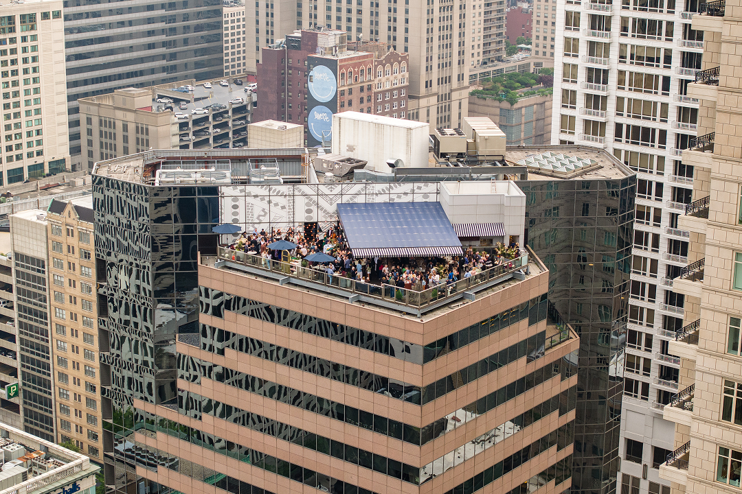 Image of a rooftop event at The 101 restaurant