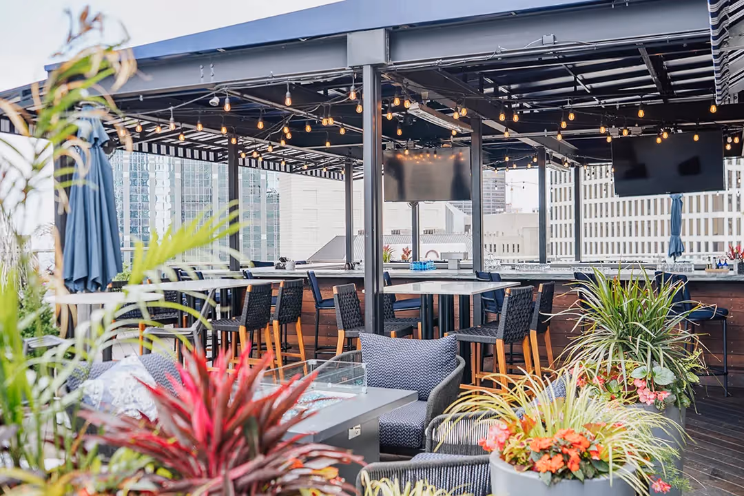 Image of a rooftop event at The 101 restaurant