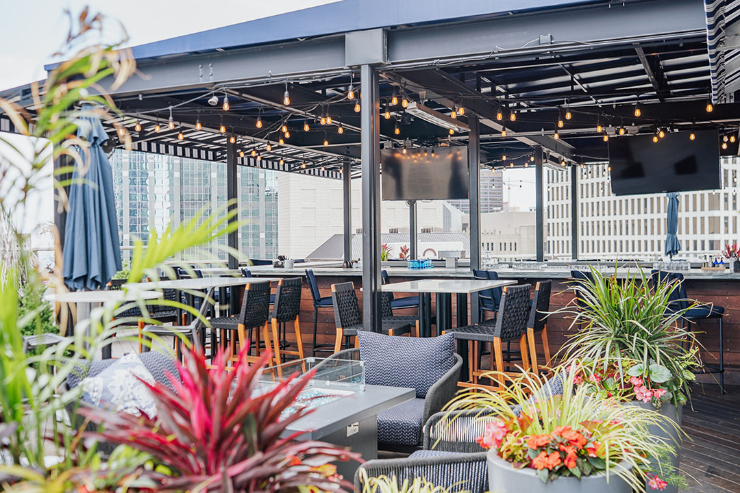Image of a rooftop event at The 101 restaurant