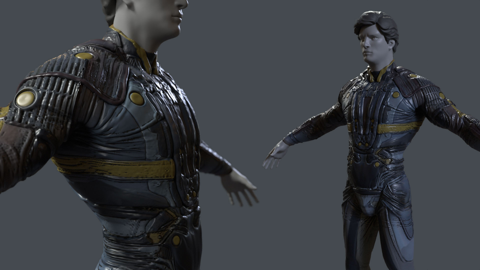 Cool sci-fi suit from random textures