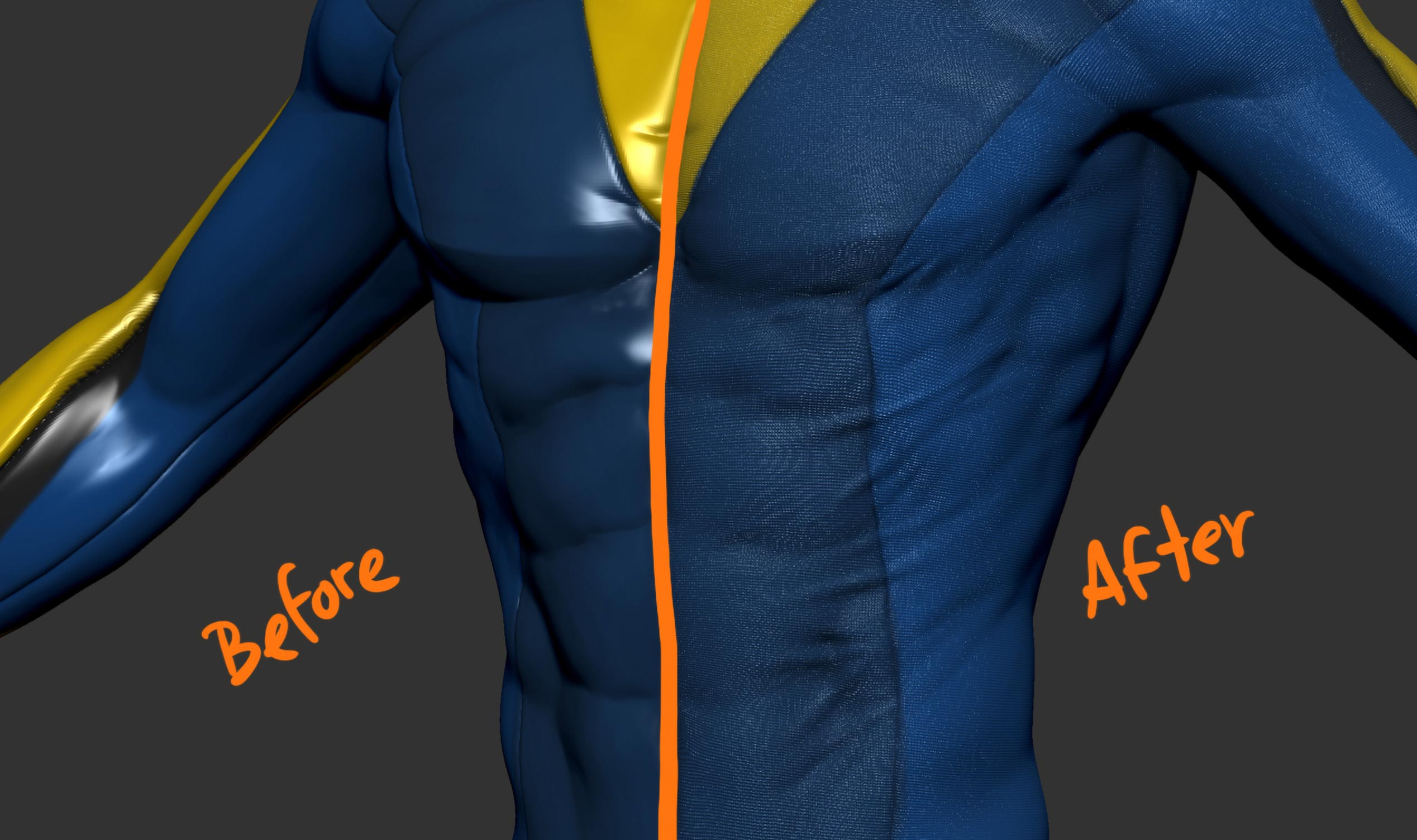 Simulate ‘Tight Clothing or Tiny Fabric Wrinkles