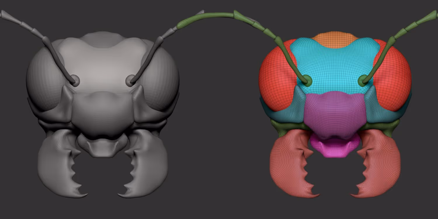 Insect primitive shapes basemesh