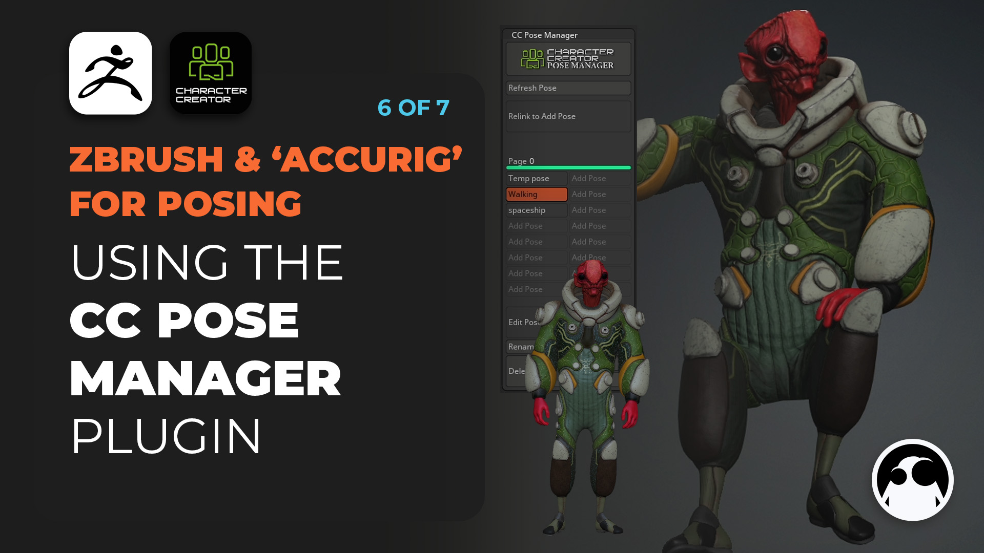 Posing characters in ZBrush with ‘AccuRig’