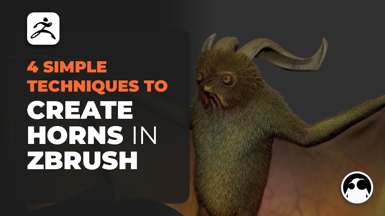 4 Simple techniques to create horns in ZBrush
