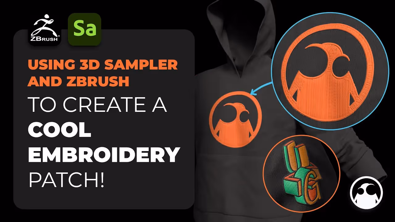 Using 3D Sampler and ZBrush: To create cool Embroidery Patches