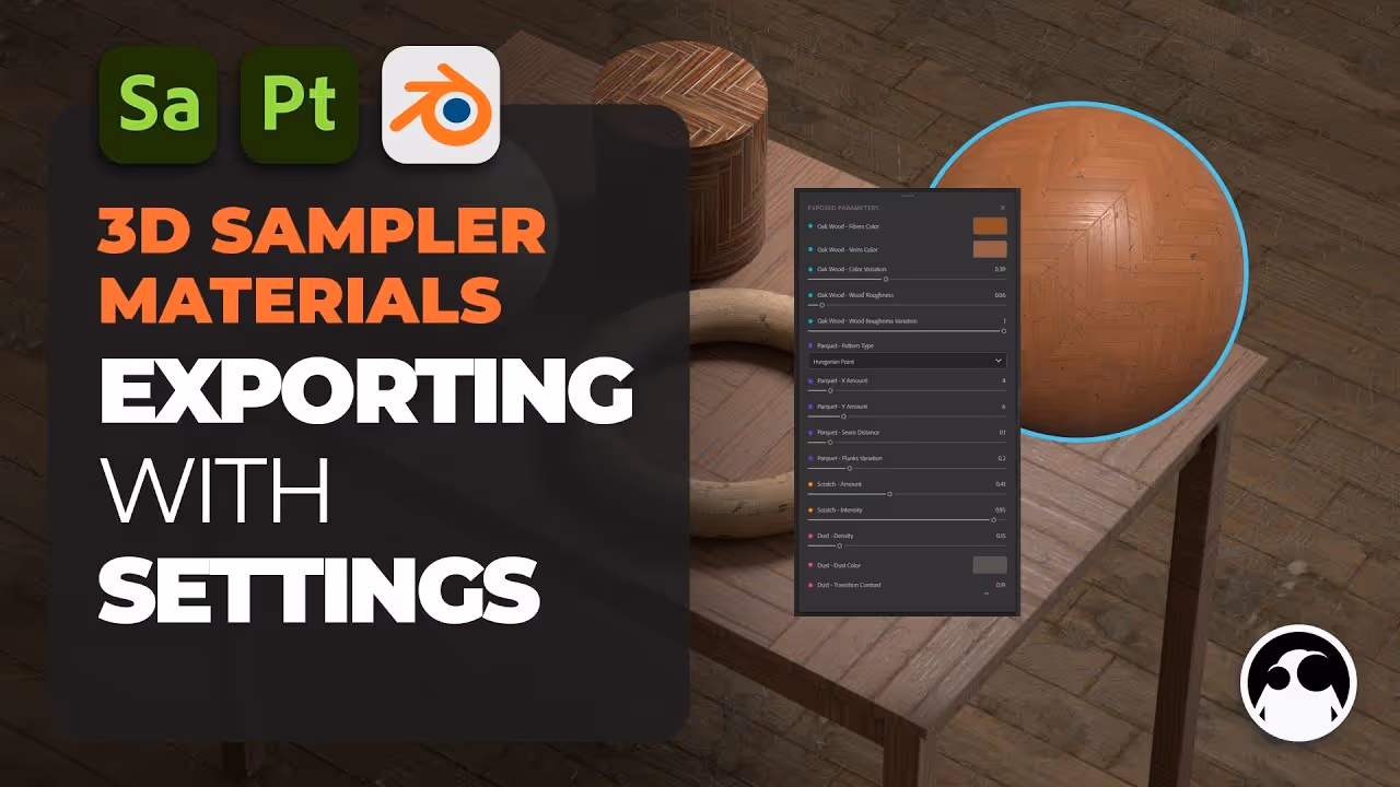 3D Sampler materials Exposed Parameters
