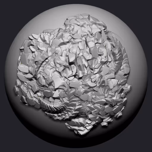 Ground stylised rock formations