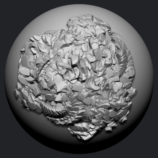 Ground stylised rock formations