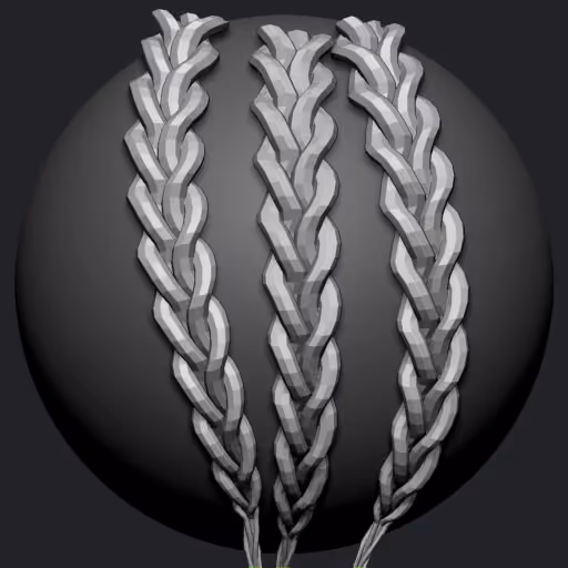 Rope 'plat' curve brush