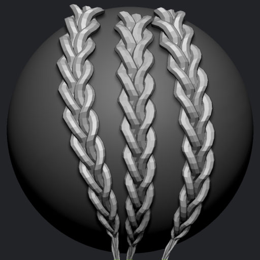 Rope 'plat' curve brush