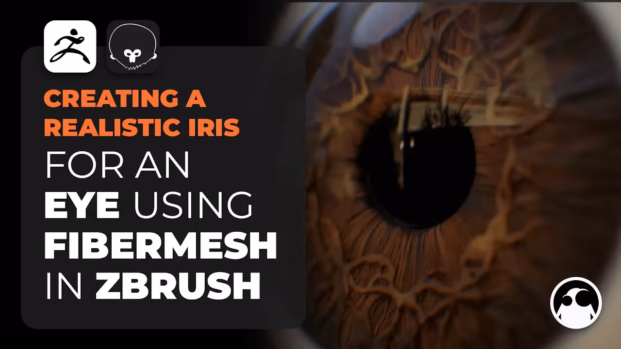 Creating a Realistic Iris for an Eye in ZBrush using FiberMesh