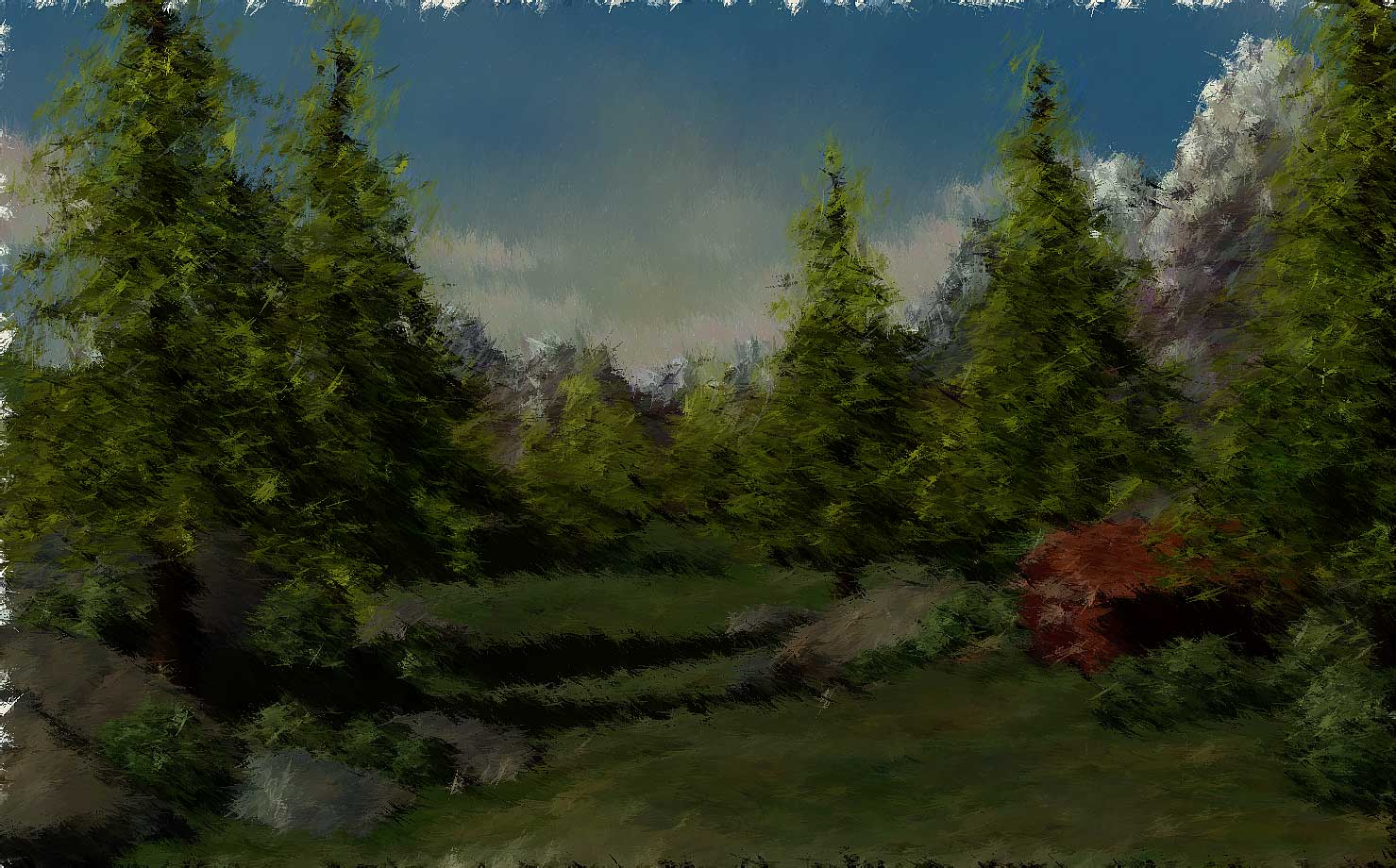 Oil Painting Thin Strokes